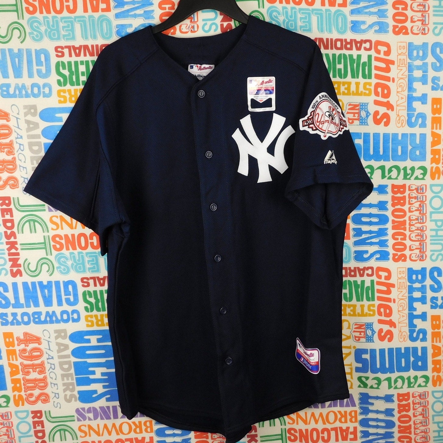 Deadstock NY Yankees 100th Anniversary Patch Jersey - Size L, NWT