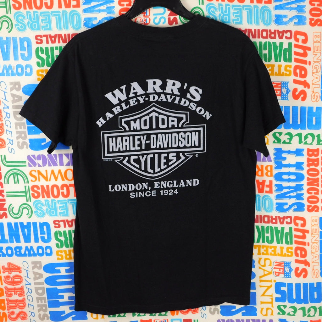 Harley Davidson Bad To The Bone Warr's London Pocket Tee - Size M