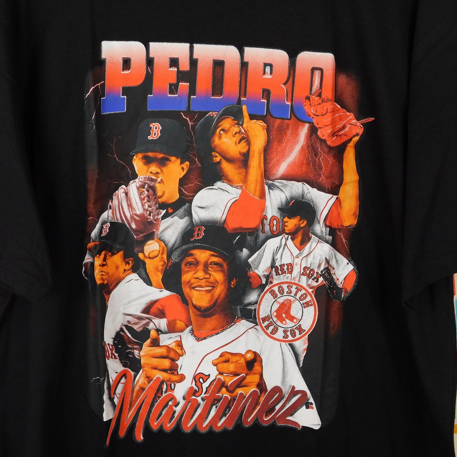 Boston Red Sox Pedro Martinez Retro Graphic T Shirt - Size XL