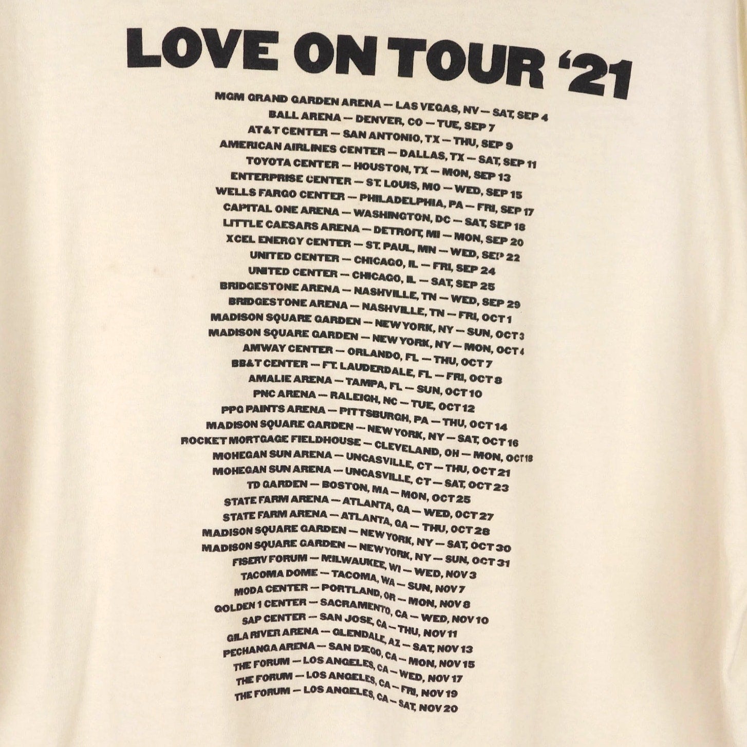 Harry Styles Love On Tour 2021 Merch T Shirt - Size XL