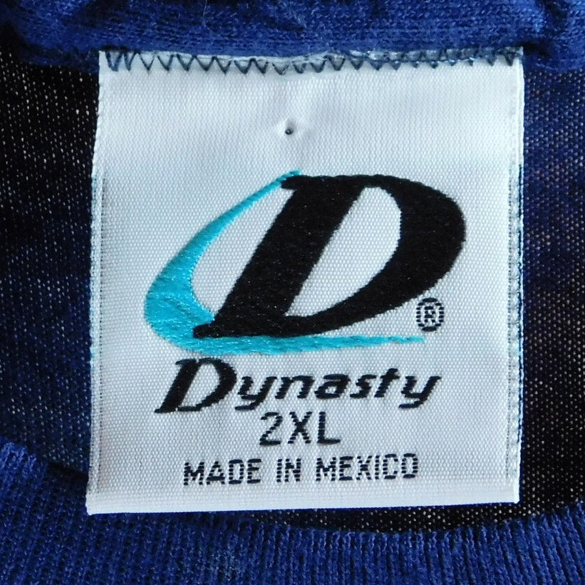 90s Dynasty New England Patriots Helmet Graphic T Shirt - Size 2XL