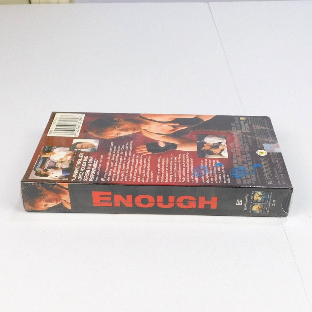 Enough VHS Jennifer Lopez 2003 Factory Sealed Walmart Sticker Columbia
