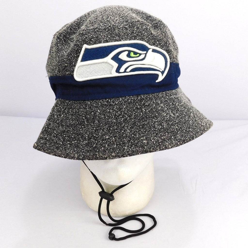 New Era Seattle Seahawks Bucket Hat w/ Chin Strap - Size L