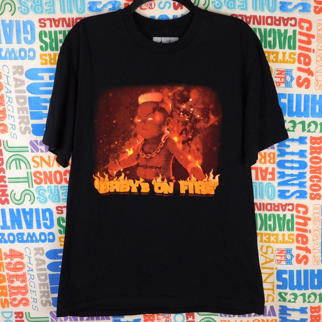 Die Antwoord ZEF Baby's On Fire Flame On Tour T Shirt - Size L