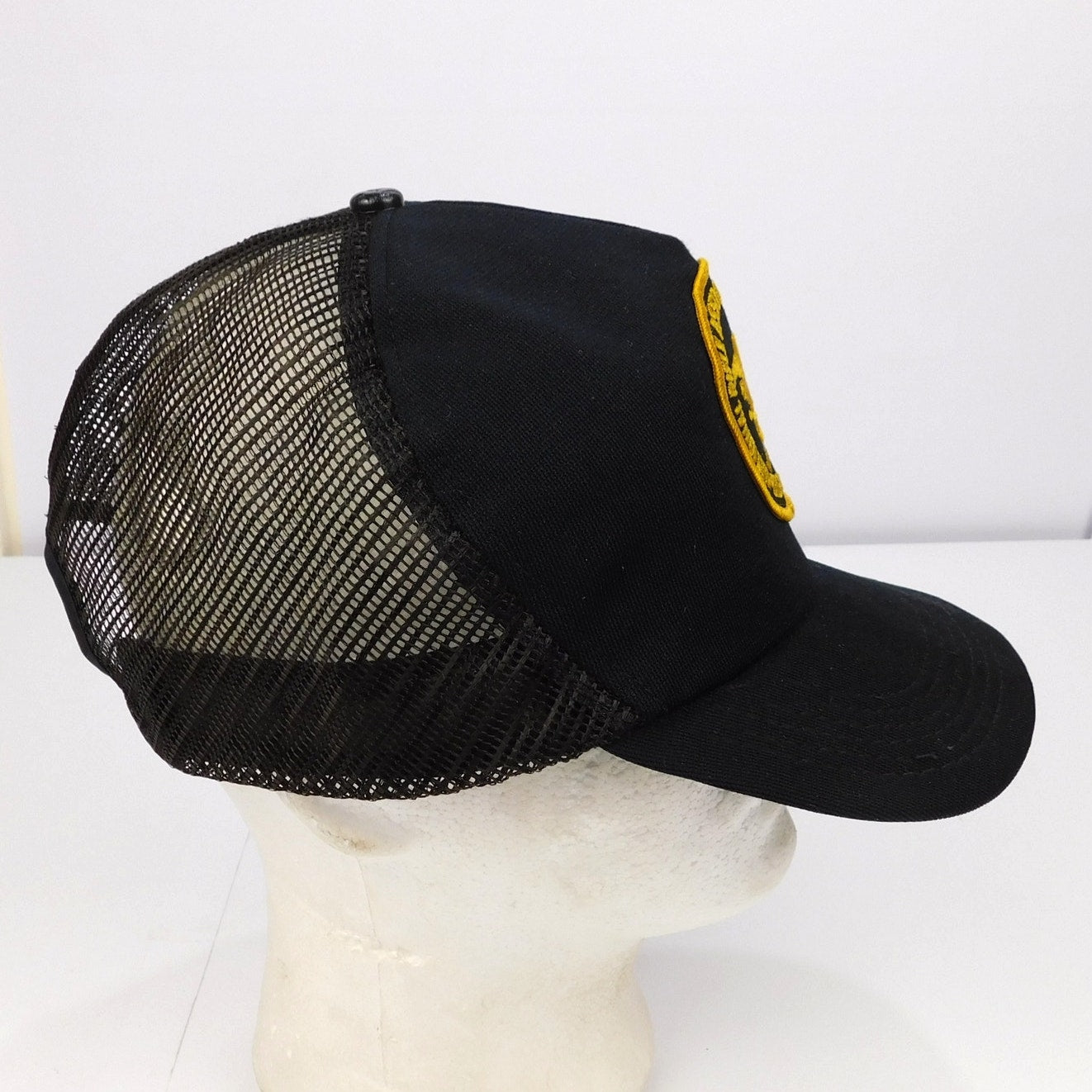 Vintage NRA National Rifle Association Mesh Trucker Snapback Hat Black USA Made