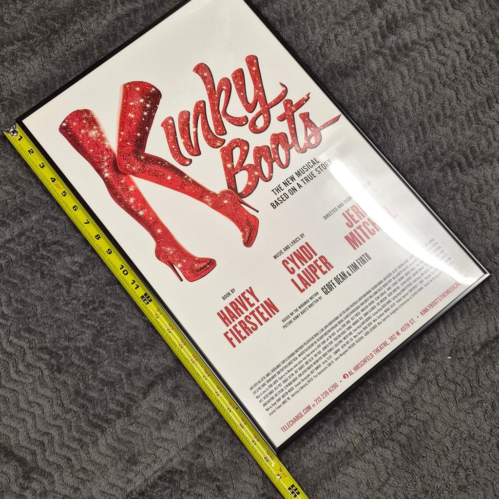 Kinky Boots Original Broadway Poster 14x22 Cyndi Lauper Framed 2013