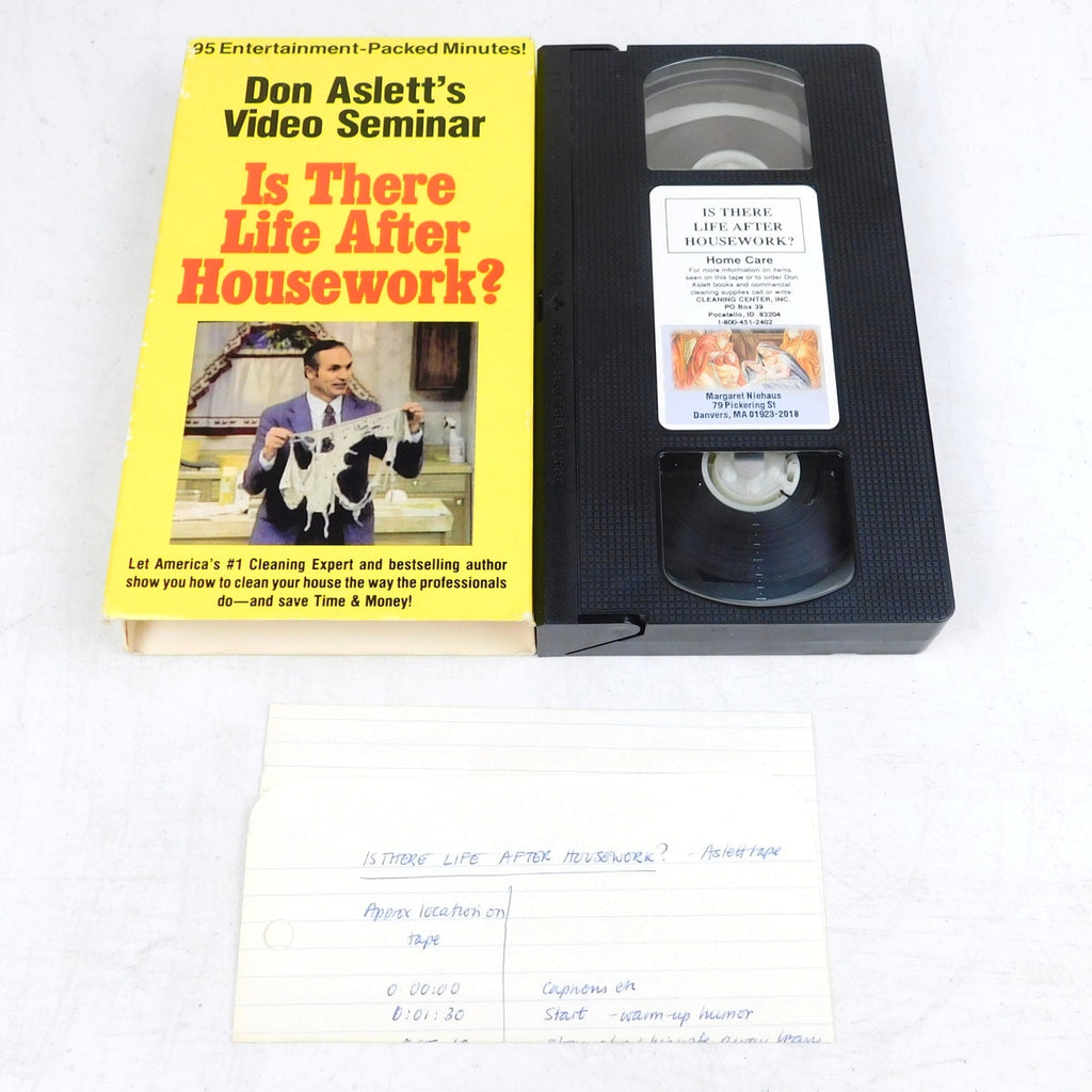 Is There Life After Housework VHS Tested Don Aslett Seminar Timestamp Notes 1986