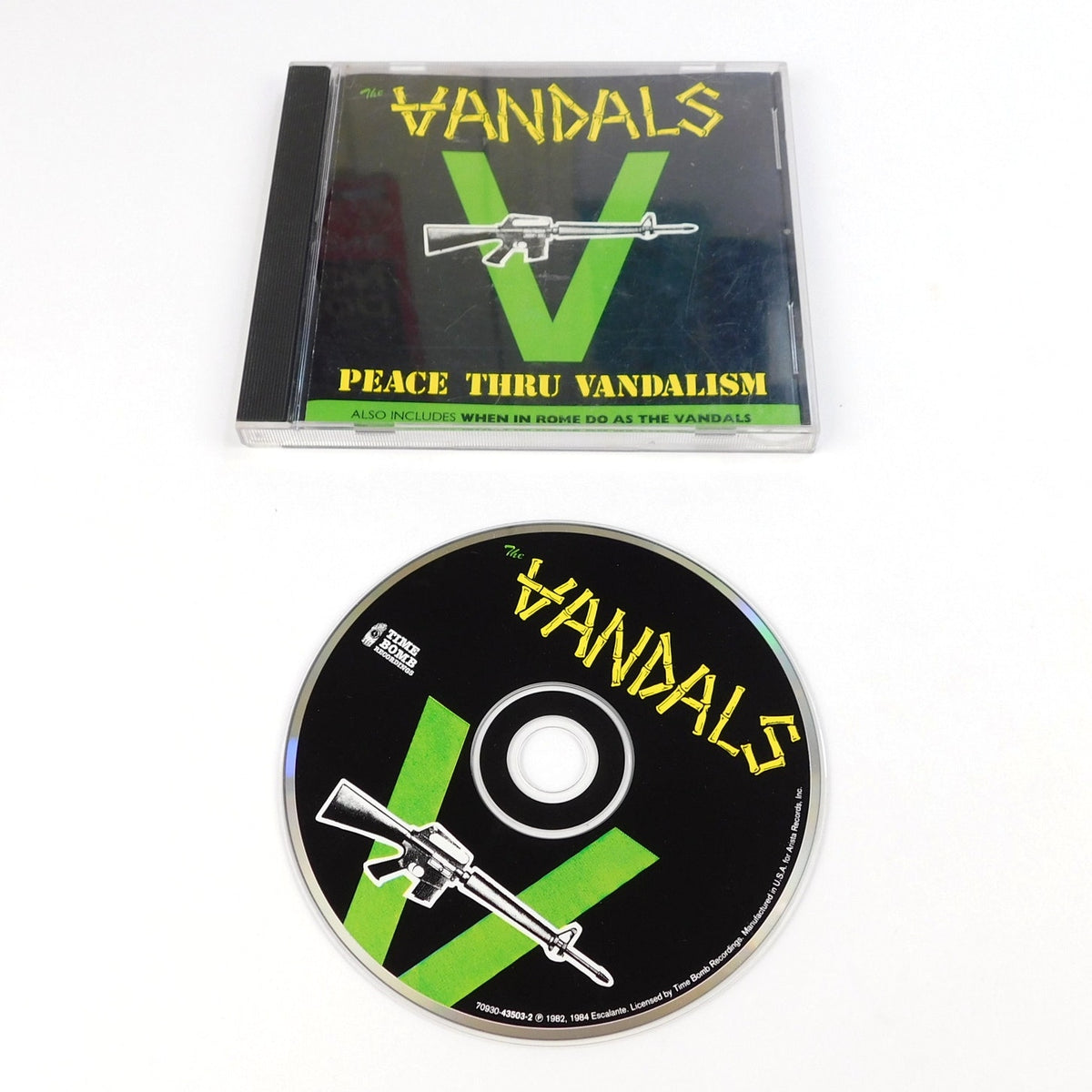 The Vandals Peace Thru Vandalism When in Rome CD 1995 Time Bomb Punk Tested