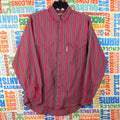 90s Levi's Silver Label Western Striped Button Up Shirt - Size S