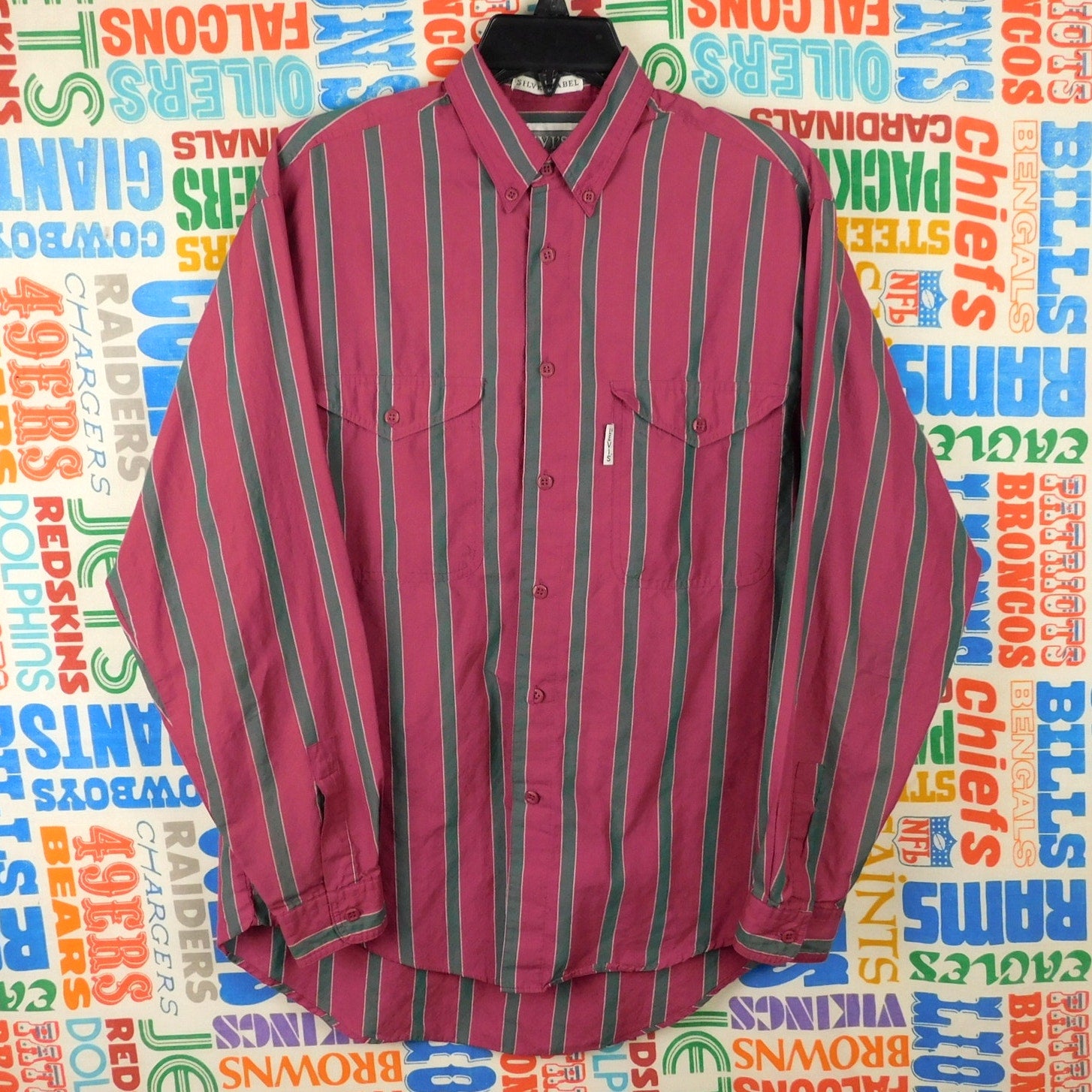 90s Levi's Silver Label Western Striped Button Up Shirt - Size S