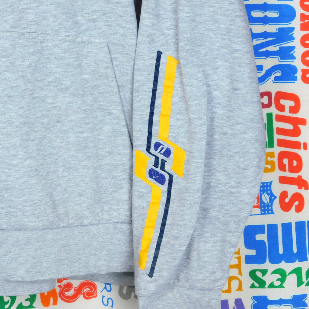 Y2K Nike Silver Tag Slanted Box Logo Hoodie - Size XL