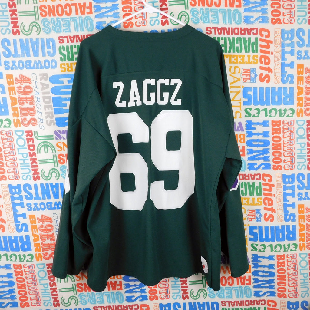 Vintage 90s Manitoba Moose IHL Hockey Jersey Size L Green Beer League Zaggs 69