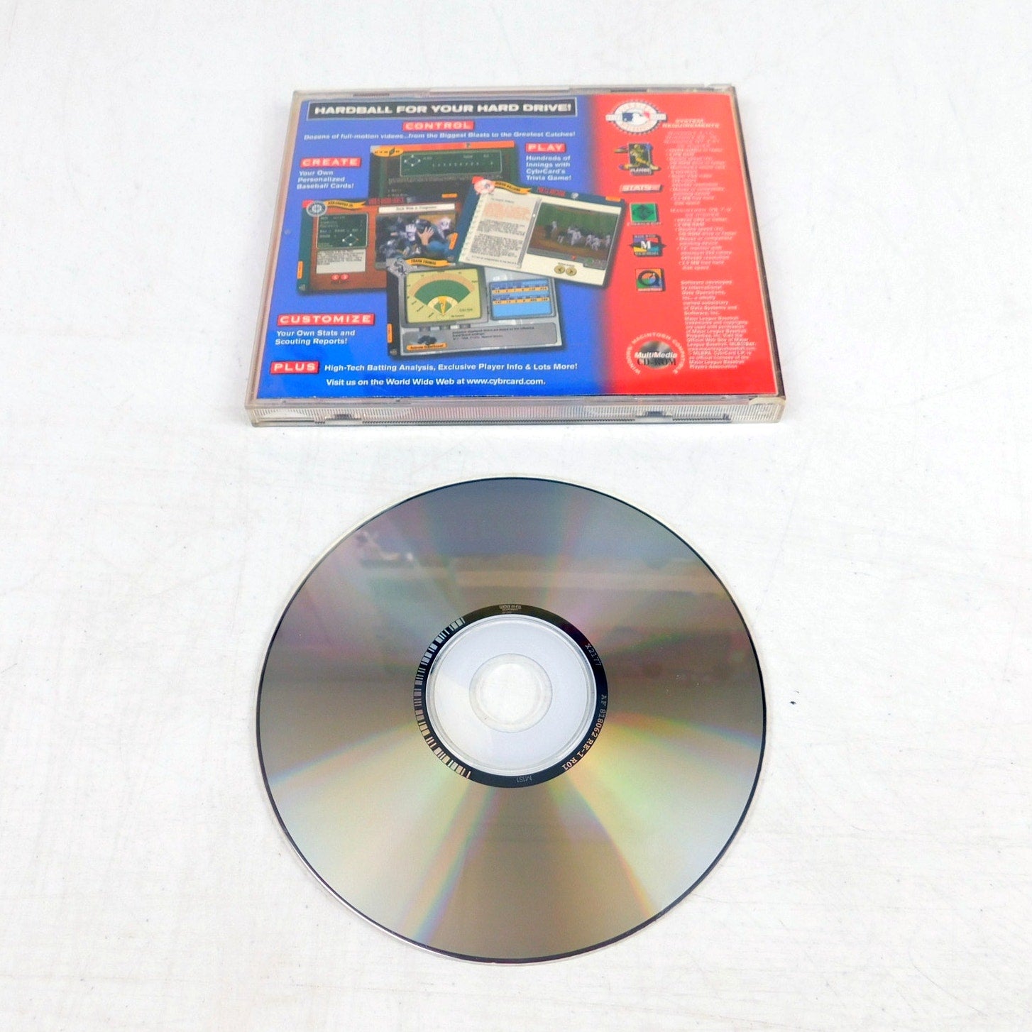 MLB Cybercard Series 1 Frank Thomas PC CD ROM Tested Working 90s Retro