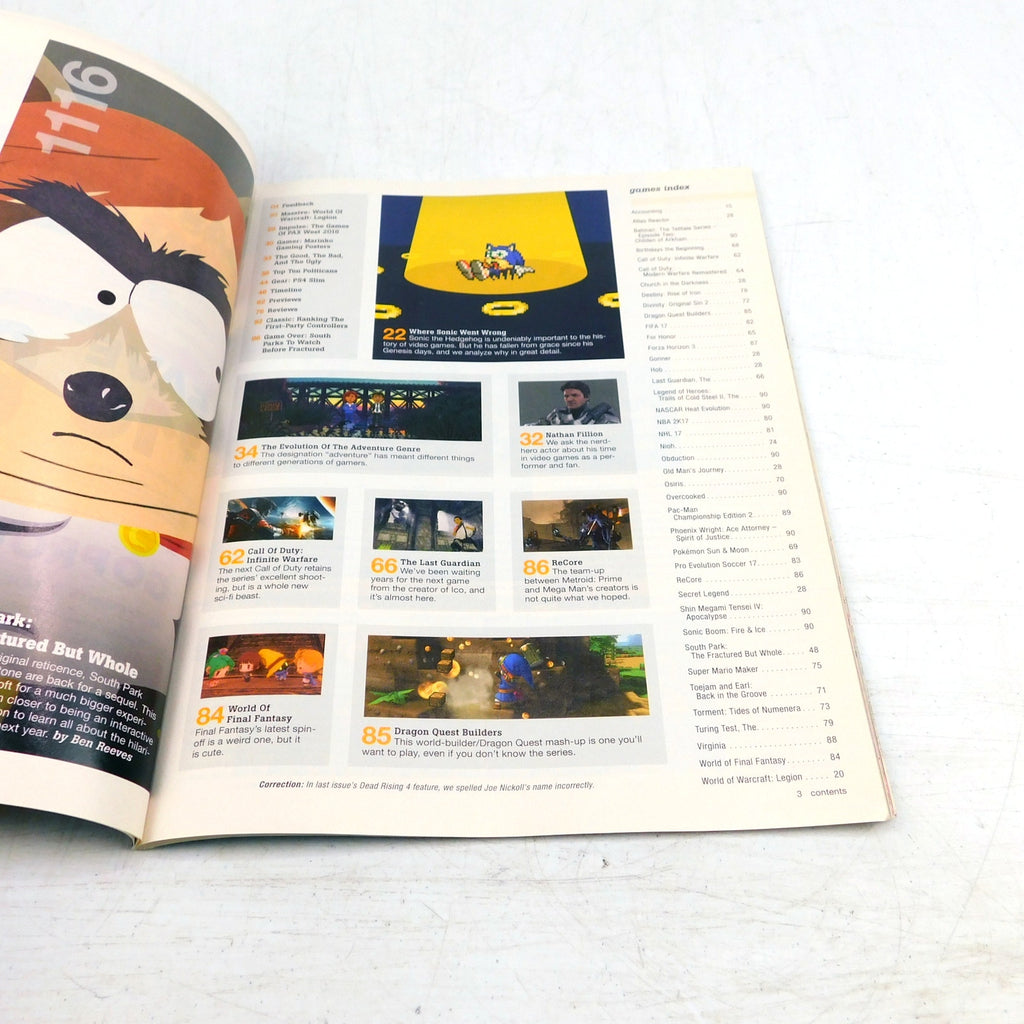 Game Informer Magazine Issue 283 November 2016 South Park Fractured But Whole