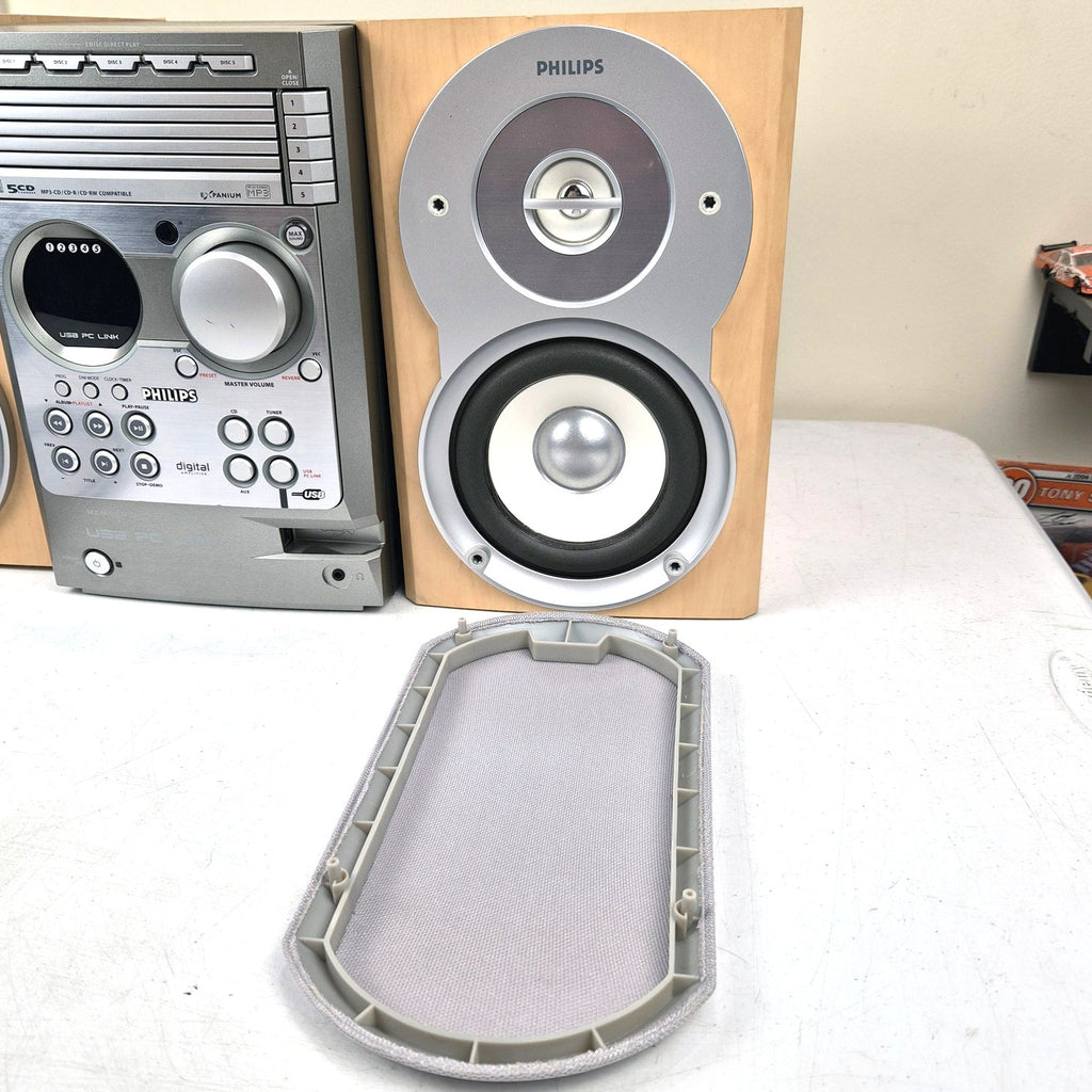 Philips MCM530 Stereo System 5 Disc CD Changer Tested Working No Remote 2005