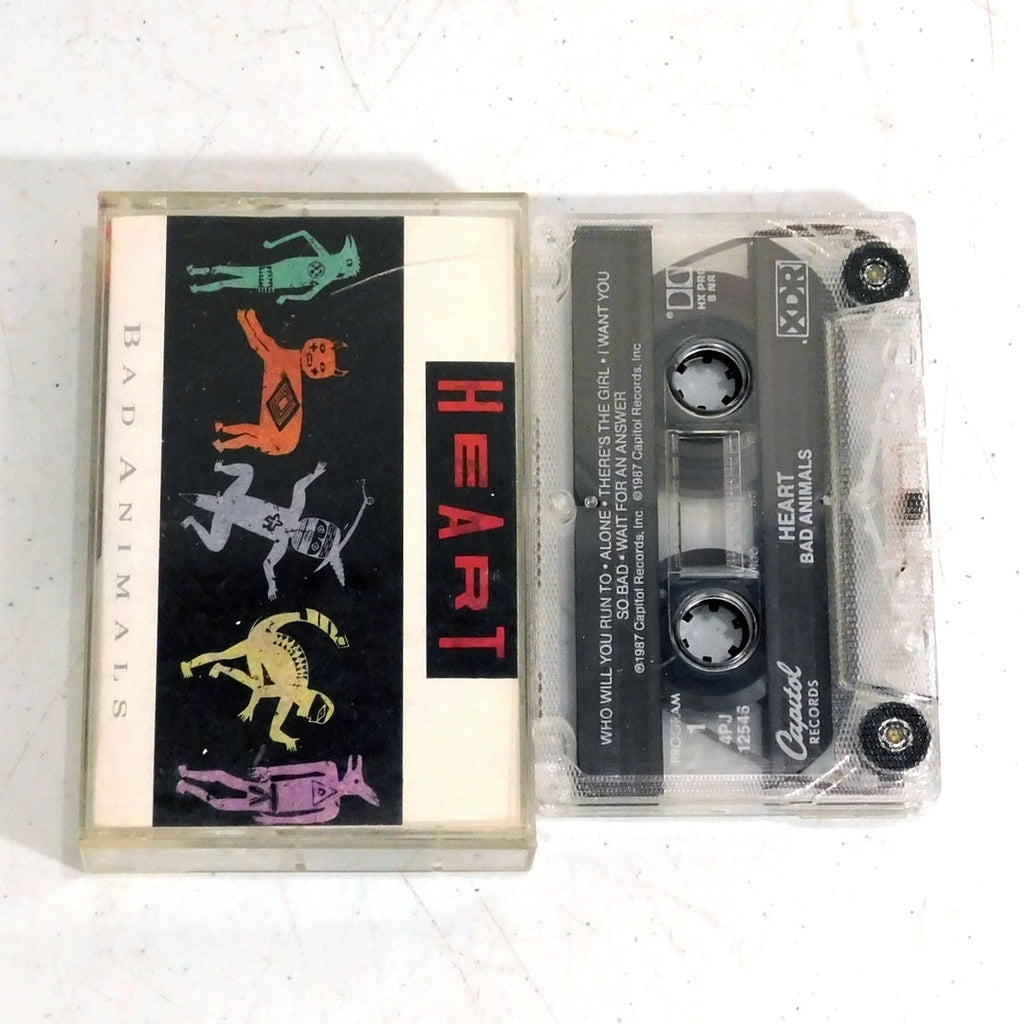 Heart Bad Animals Cassette Tested 1987 Capitol Records 4PJ-12546