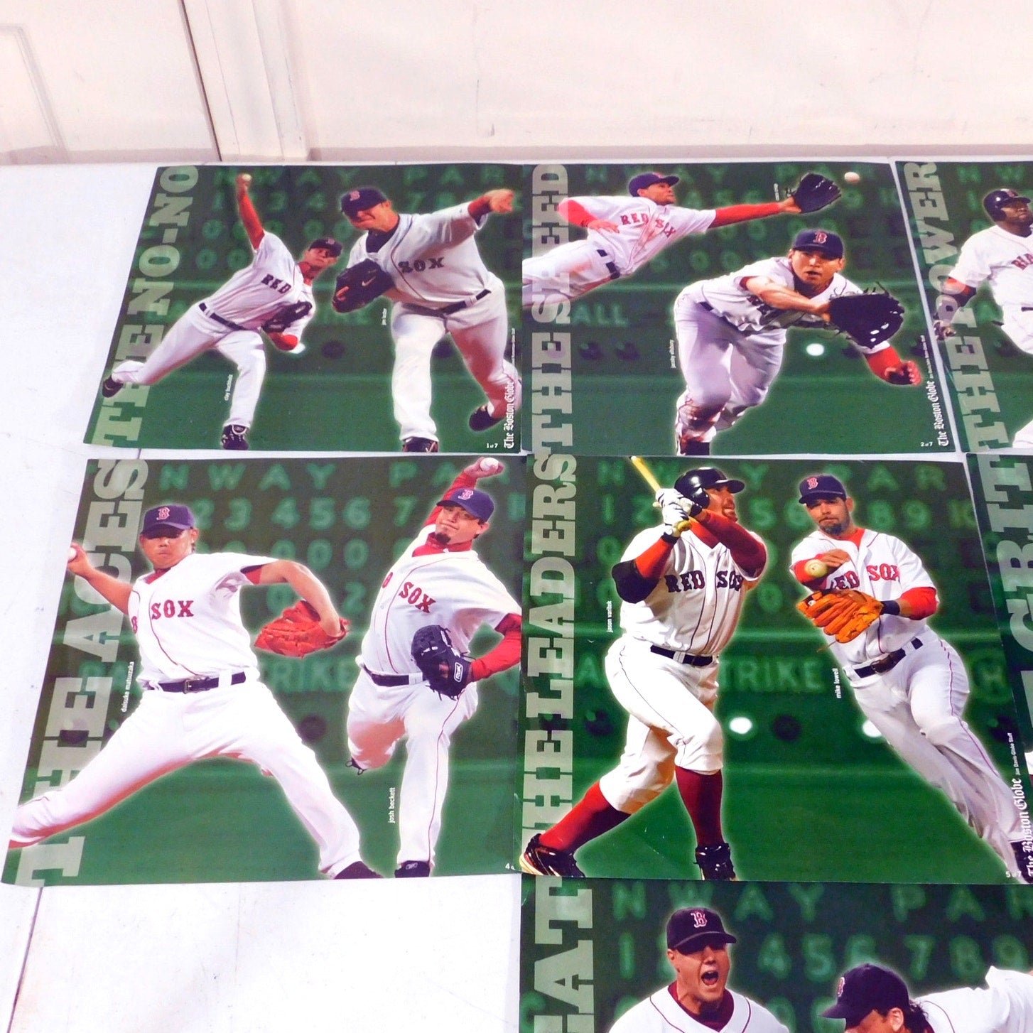2007 Red Sox Boston Globe Photos (Lot of 7) - Complete Set