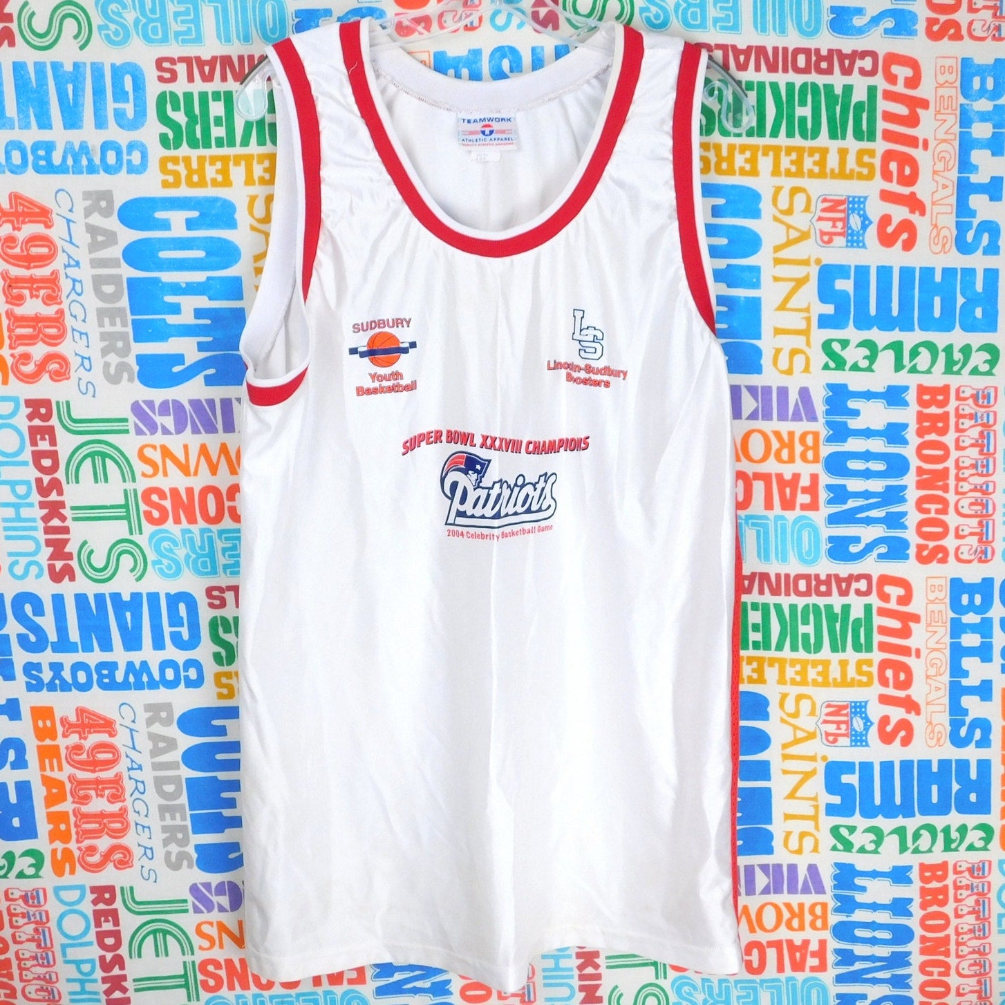 New England Patriots 2004 Celebrity Basketball Game Jersey - Size XL