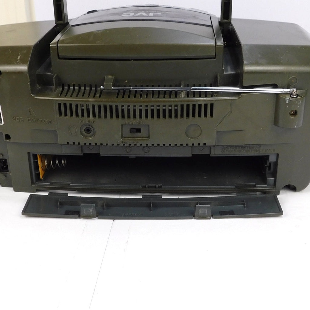 Vintage JVC RC-QN25BK CD Cassette Boombox AM FM Radio Tested 1998