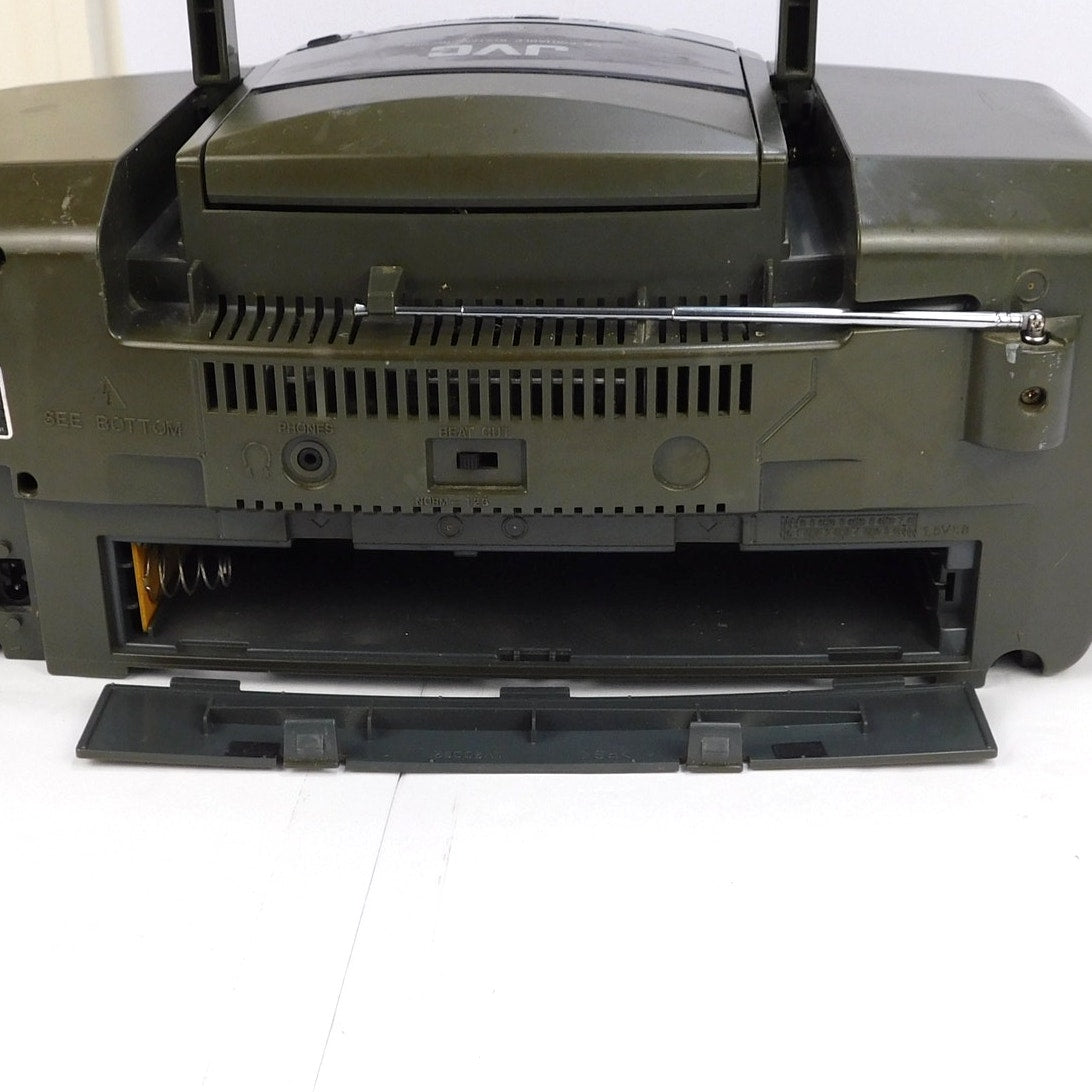 Vintage JVC RC-QN25BK CD Cassette Boombox AM FM Radio Tested 1998