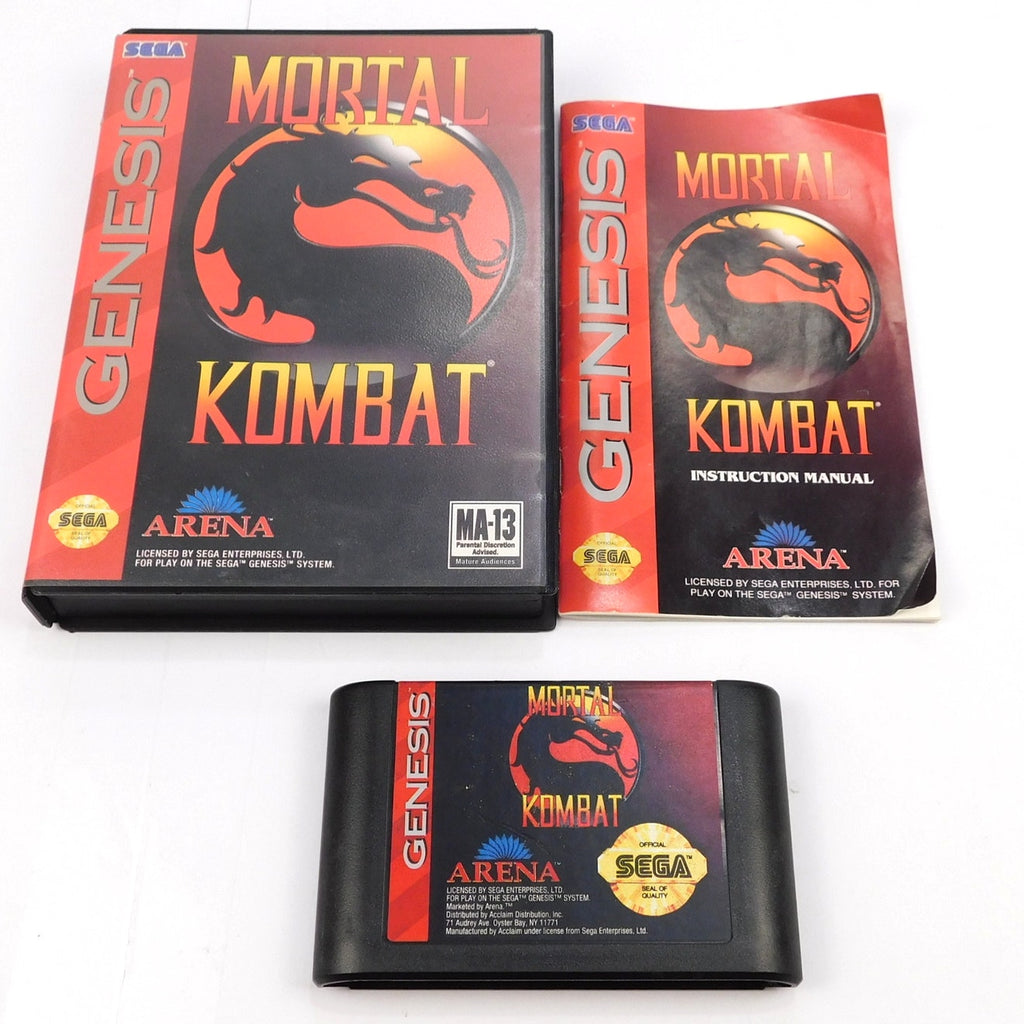Mortal Kombat SEGA Genesis 1993 Complete CIB Tested Working Acclaim