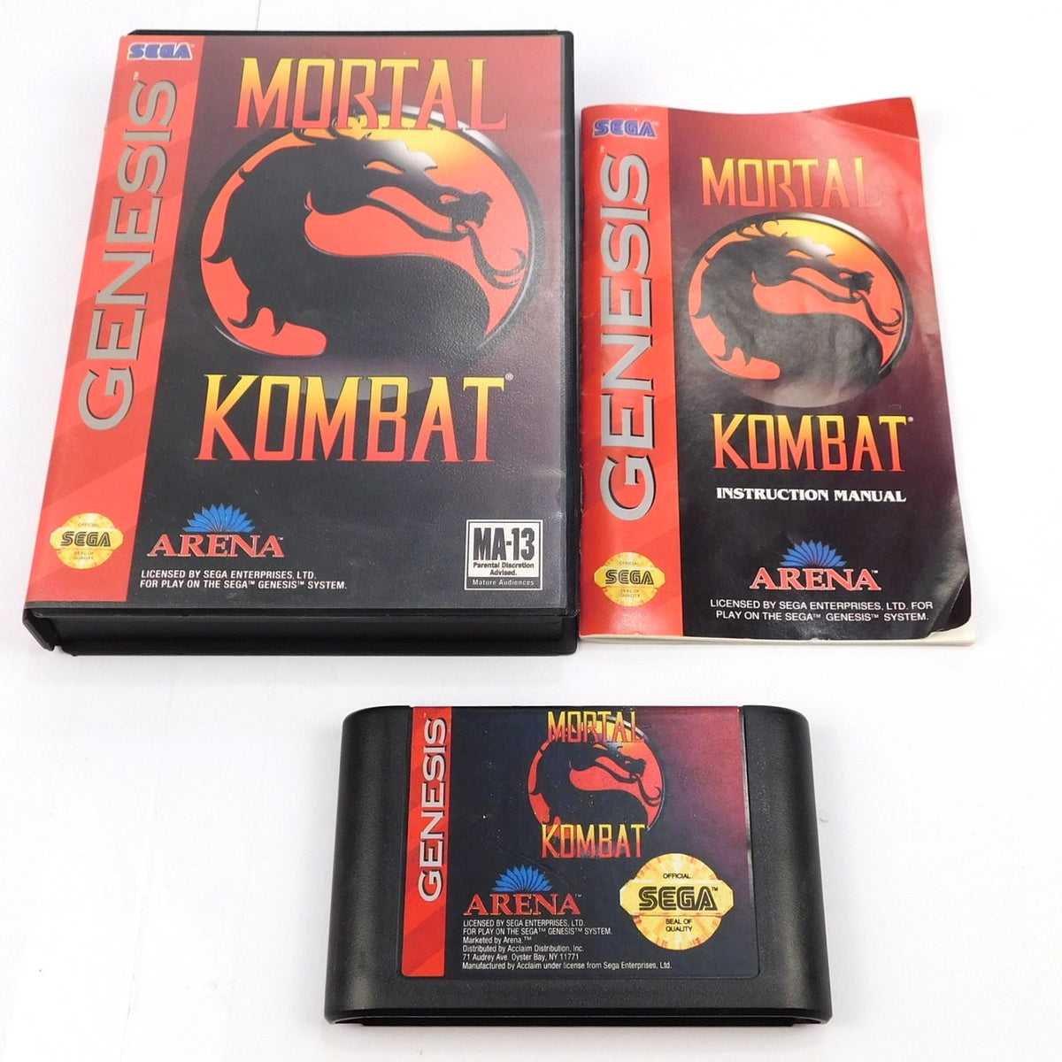 Mortal Kombat SEGA Genesis 1993 Complete CIB Tested Working Acclaim