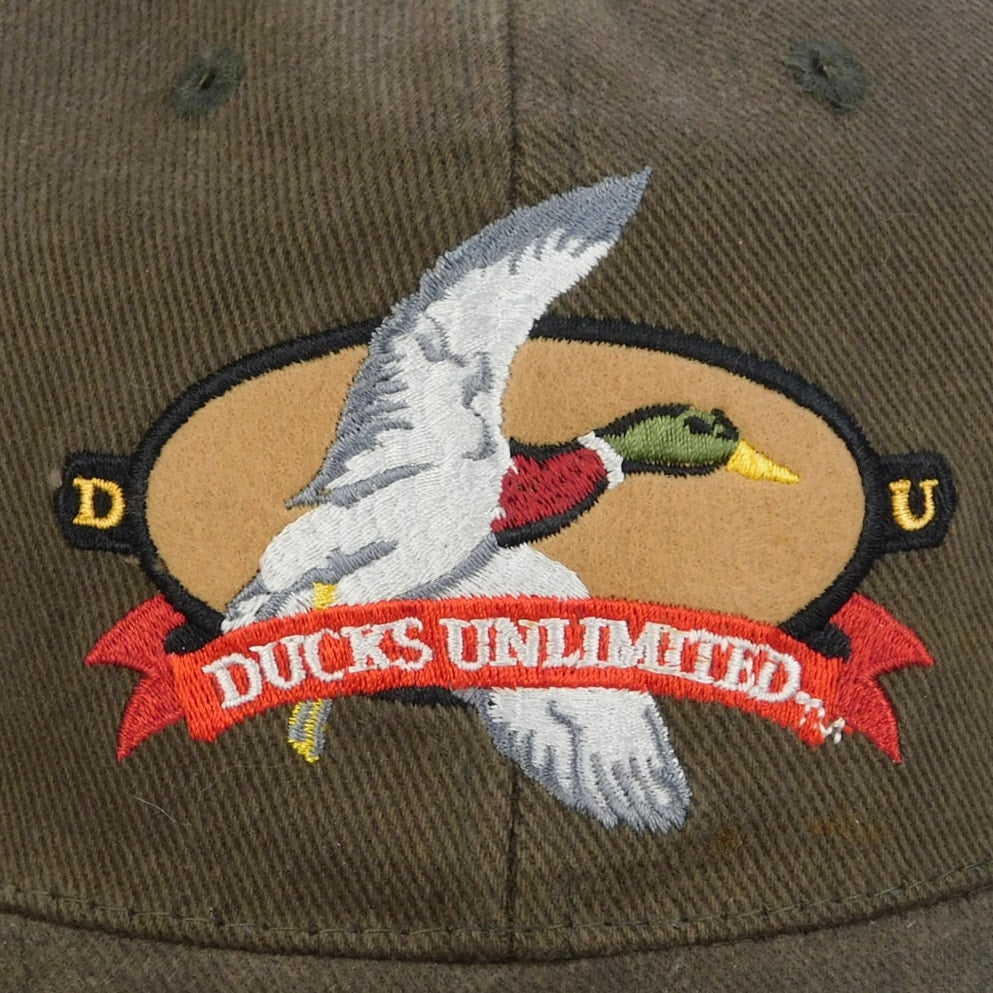 Ducks Unlimited Vintage Duck Hunting Hat Cap Brown Strapback NWT