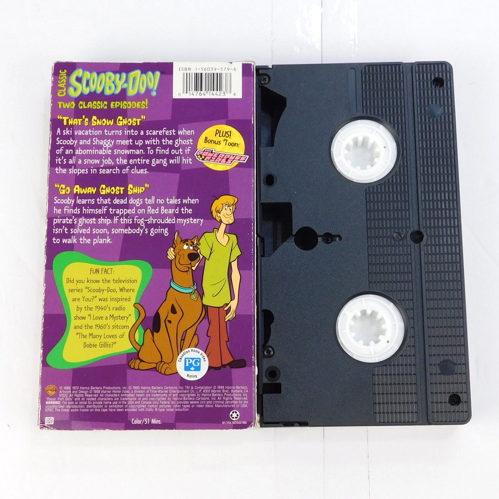 Scooby Doo That's Snow Ghost VHS 1998 Cartoon Network Classic Hanna Barbera