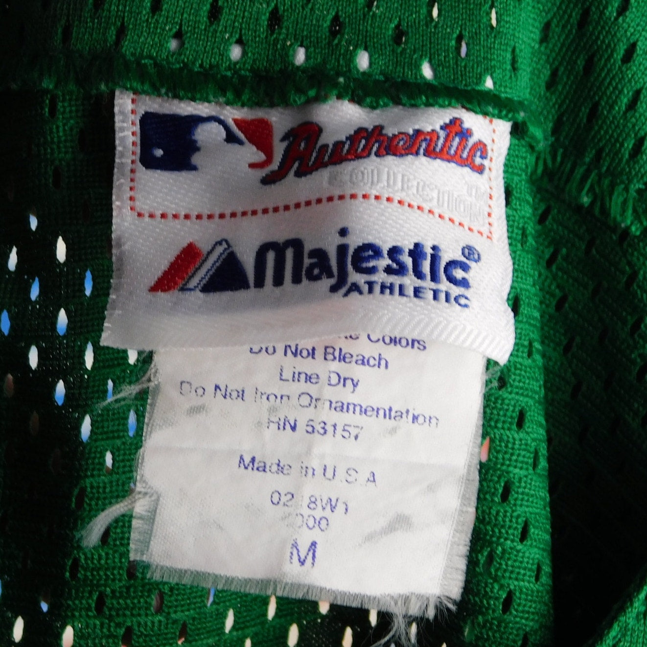 2002 Majestic Boston Red Sox Green Mesh Jersey - Size M