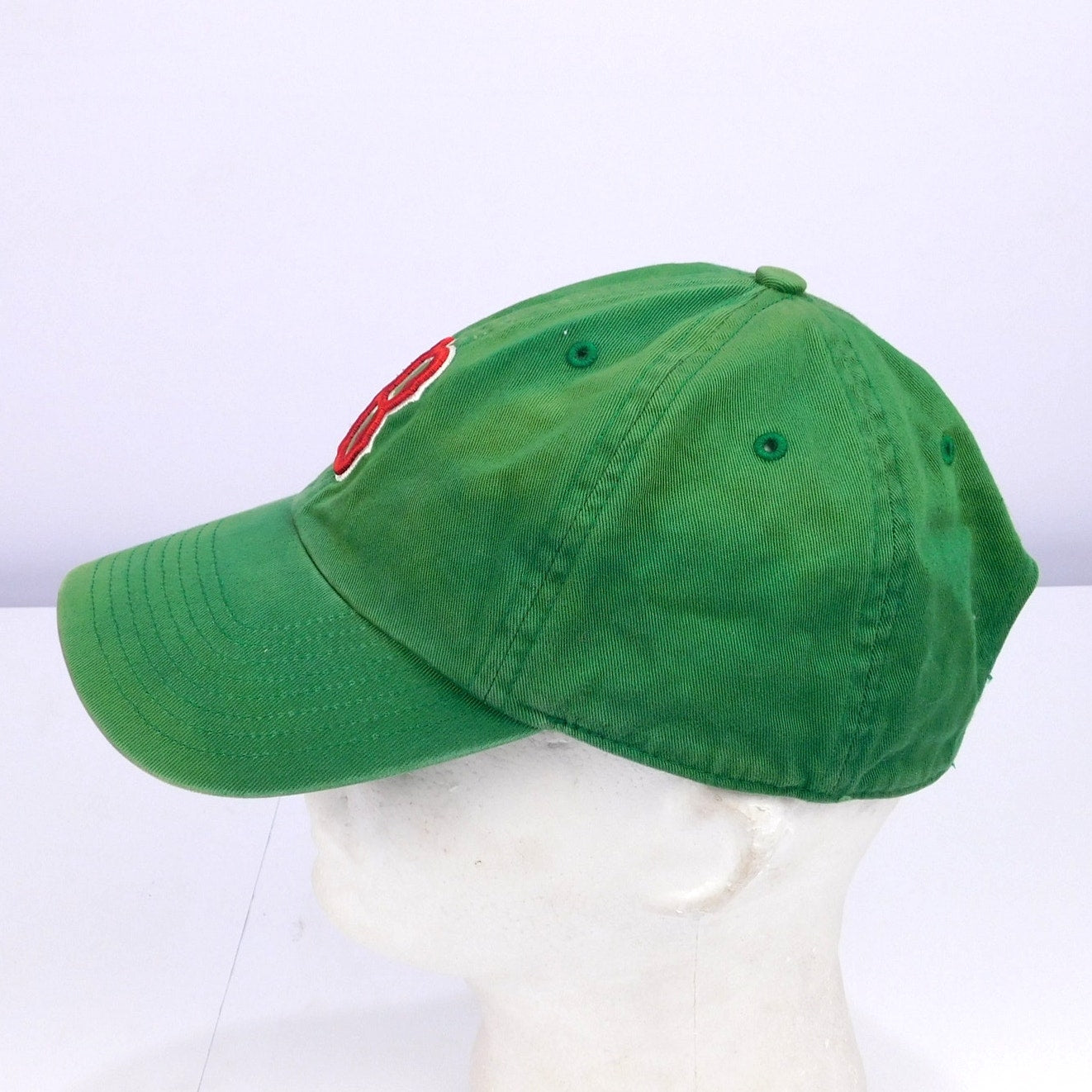 90s Boston Red Sox Green Strapback Hat - Adjustable