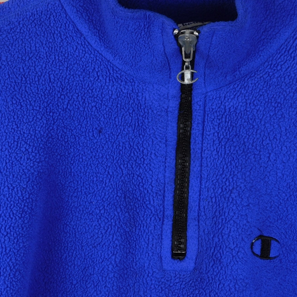 90s Champion Quarter Zip Fleece Pullover - Size XL
