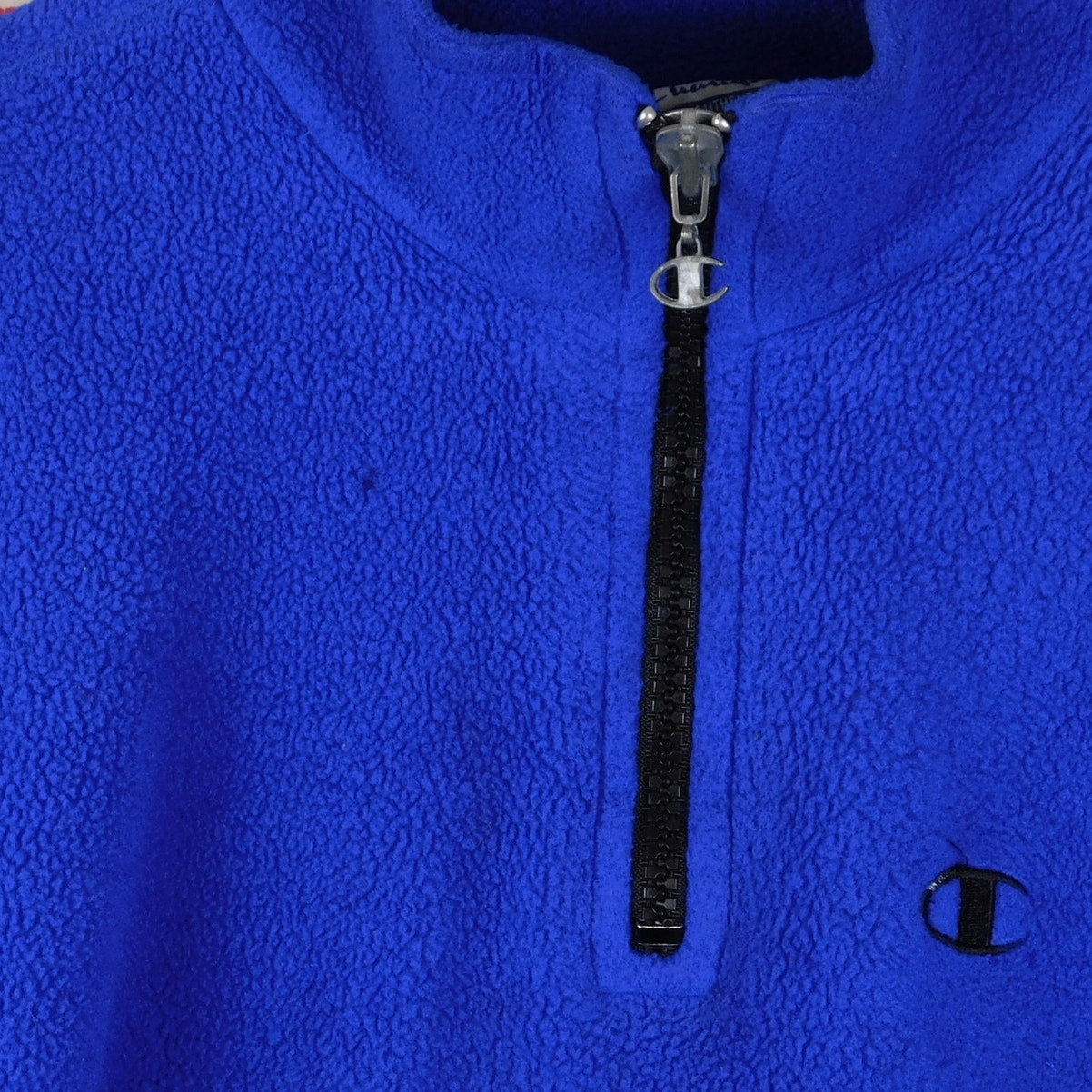 90s Champion Quarter Zip Fleece Pullover - Size XL