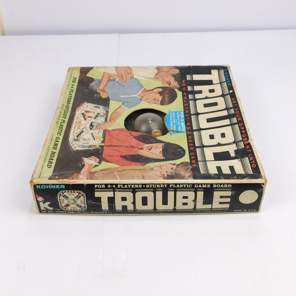 Vintage 1965 Kohner Trouble Pop-O-Matic Board Game Complete In Box No. 310