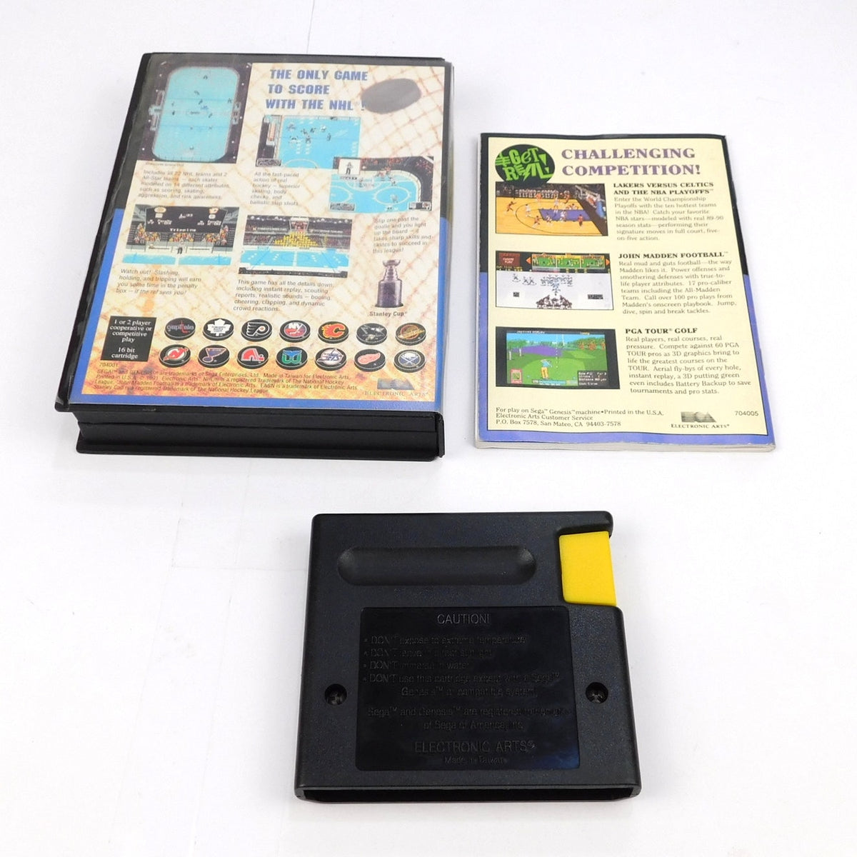 NHL Hockey SEGA Genesis Complete CIB Tested Working 1991