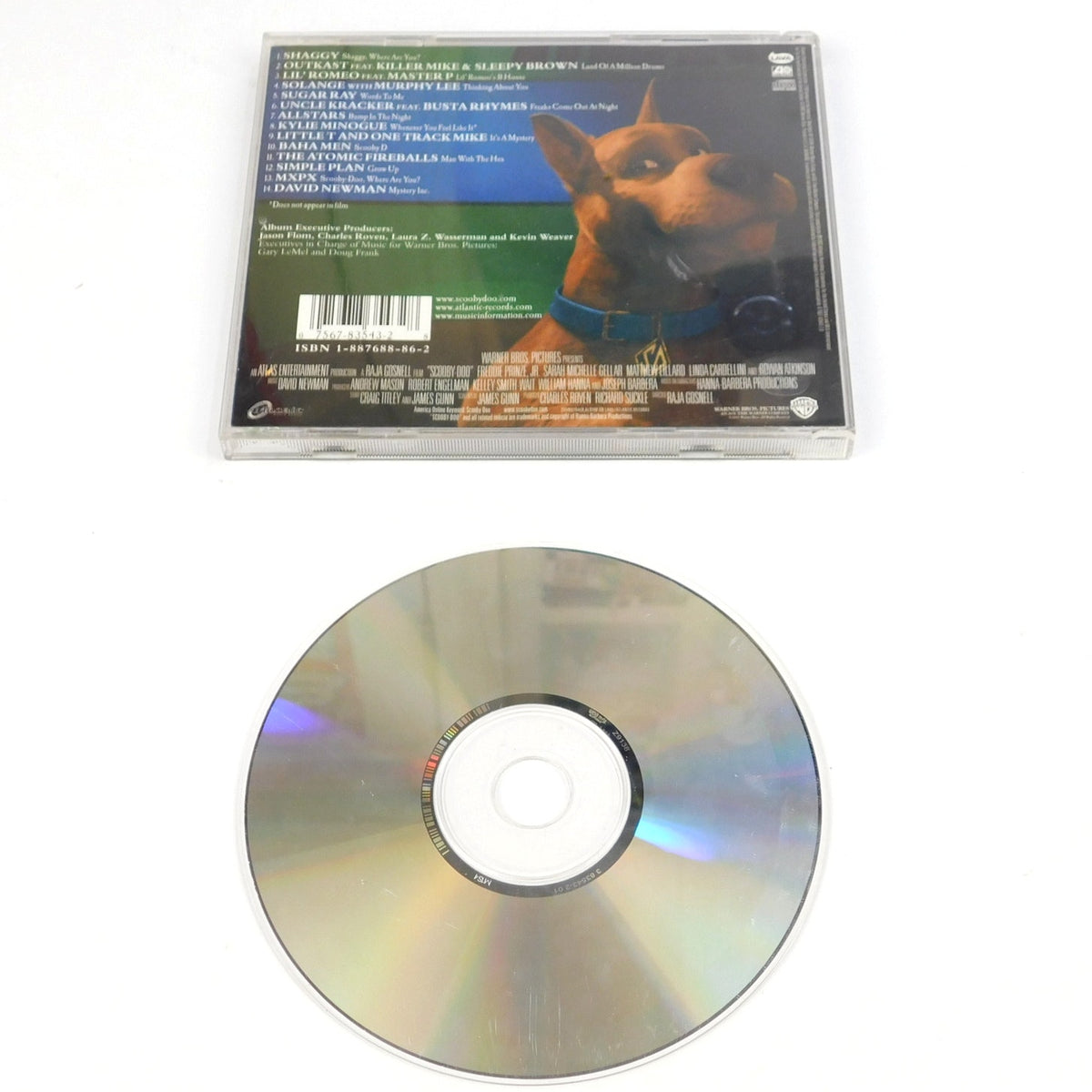 Scooby Doo Movie Soundtrack CD 2002 Tested Compilation Atlantic 0 7567-83543-2 8