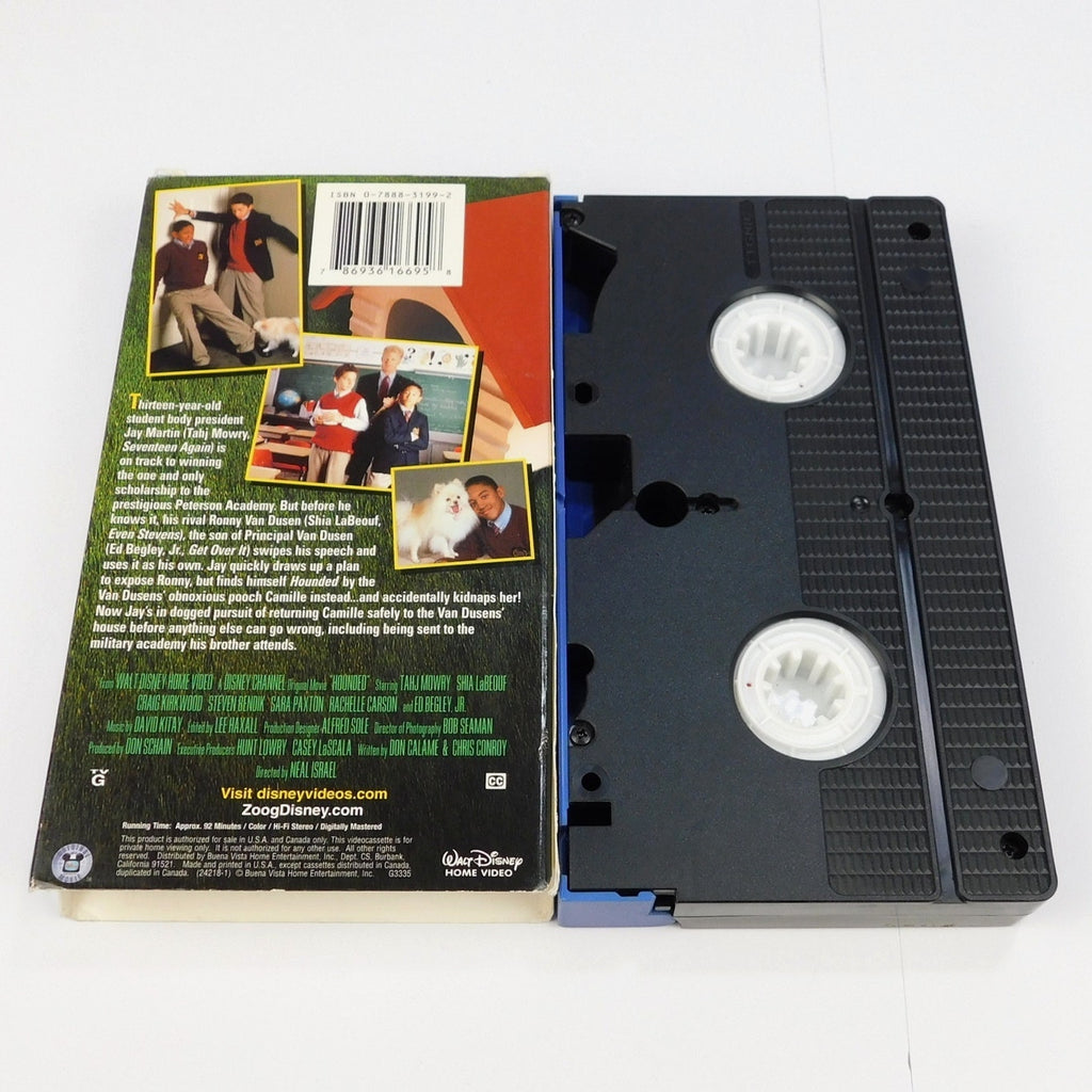 Hounded Disney Channel Original Movie VHS Tape 2002 Tahj Mowry DCOM Tested