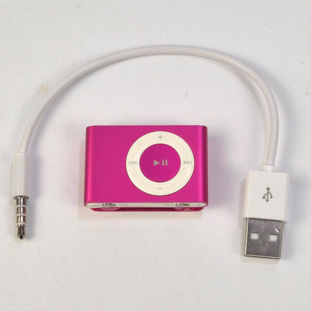 Pink Apple iPod Shuffle 2nd Gen 1GB A1204 New Battery Tested USB Cable Bundle