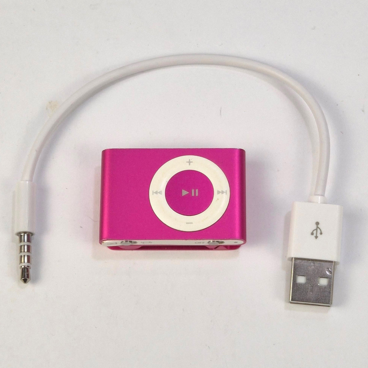 Pink Apple iPod Shuffle 2nd Gen 1GB A1204 New Battery Tested USB Cable Bundle