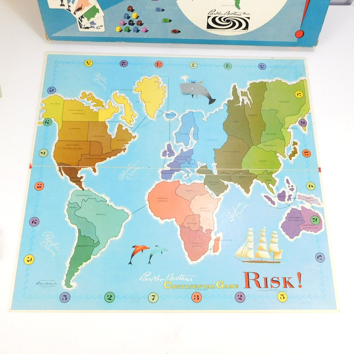 Vintage 1959 Parker Brothers Risk Continental Game Complete CIB Board Game