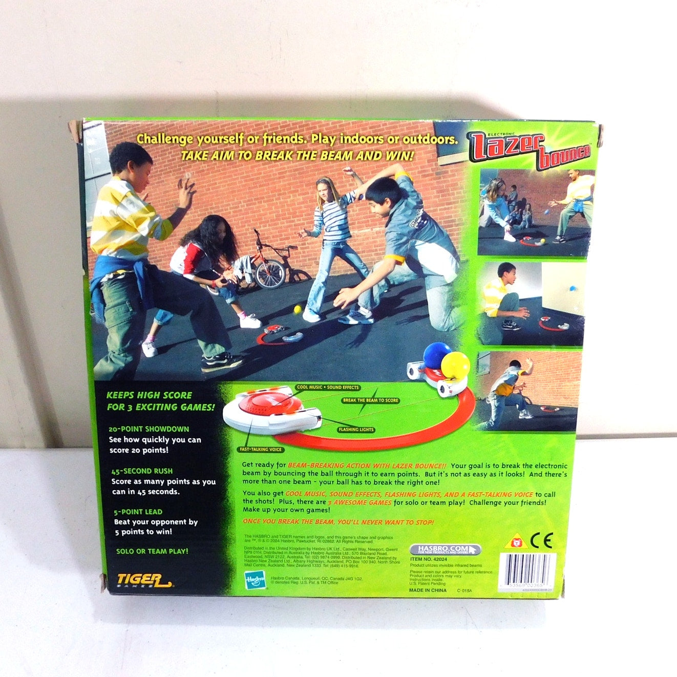 Tiger Electronics Lazer Bounce Ball Game 2004 Hasbro 42024 Complete In Box