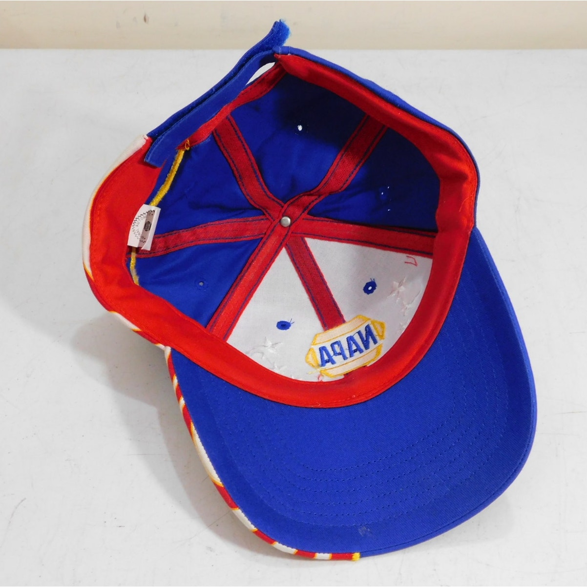 NASCAR Michael Waltrip NAPA Racing Hat Patriotic USA Flag Adjustable Y2K
