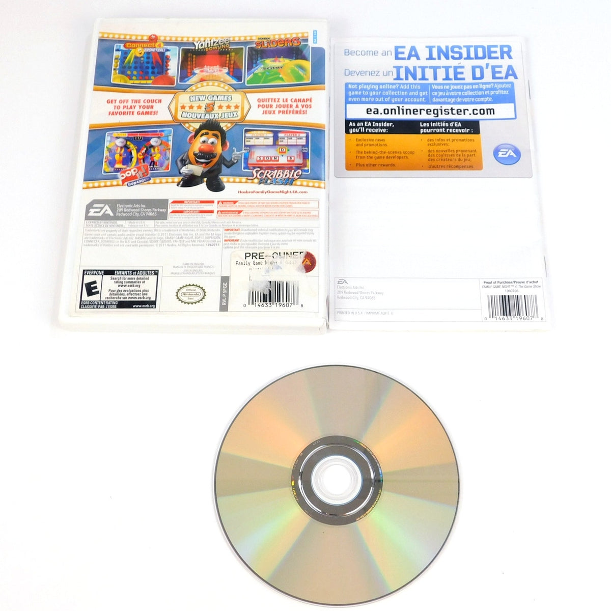 Hasbro Family Game Night 4 The Game Show Nintendo Wii CIB Complete Tested