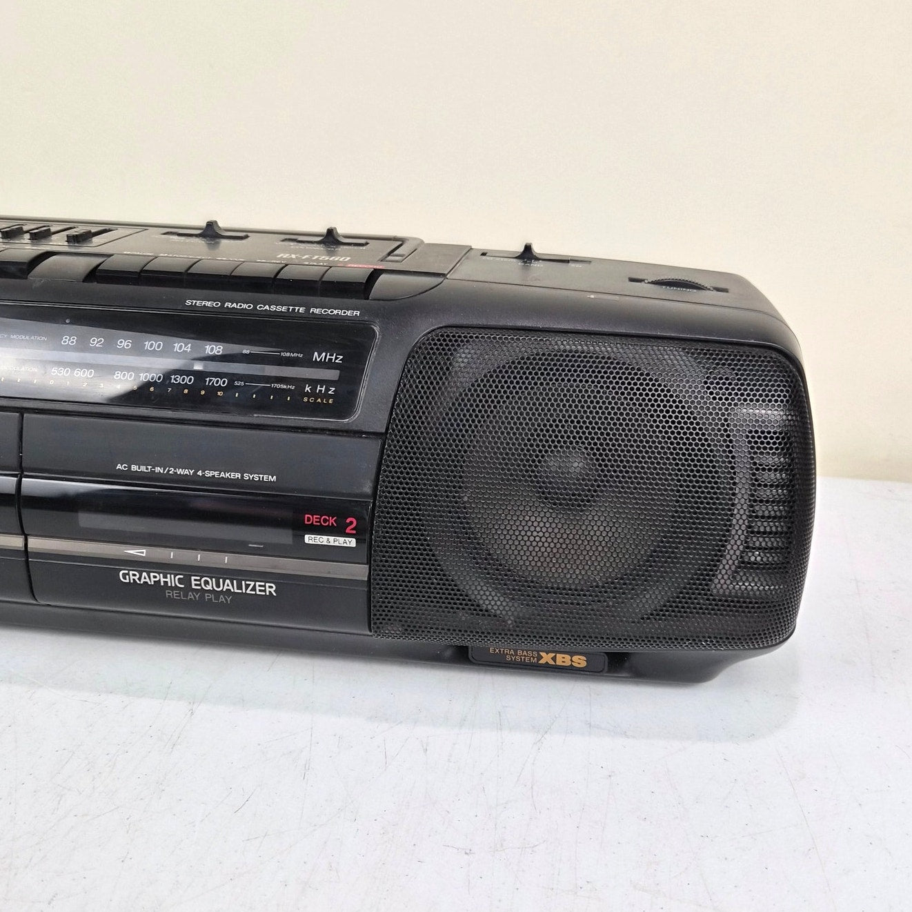 Panasonic RX-FT560 Portable Stereo Boombox Dual Cassette Tested Serviced Vintage