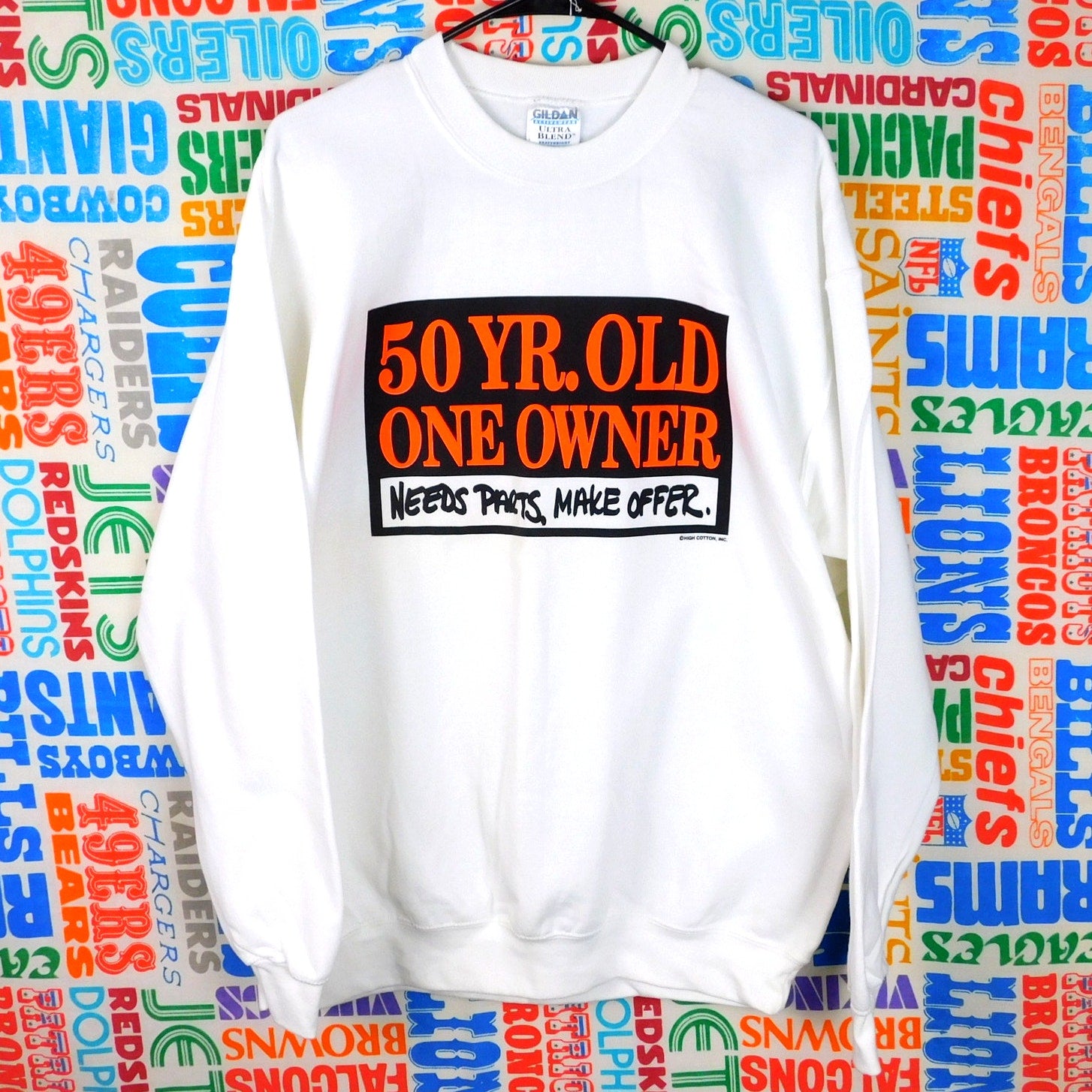 Y2K 50 Year Old For Sale Sweatshirt - Size L