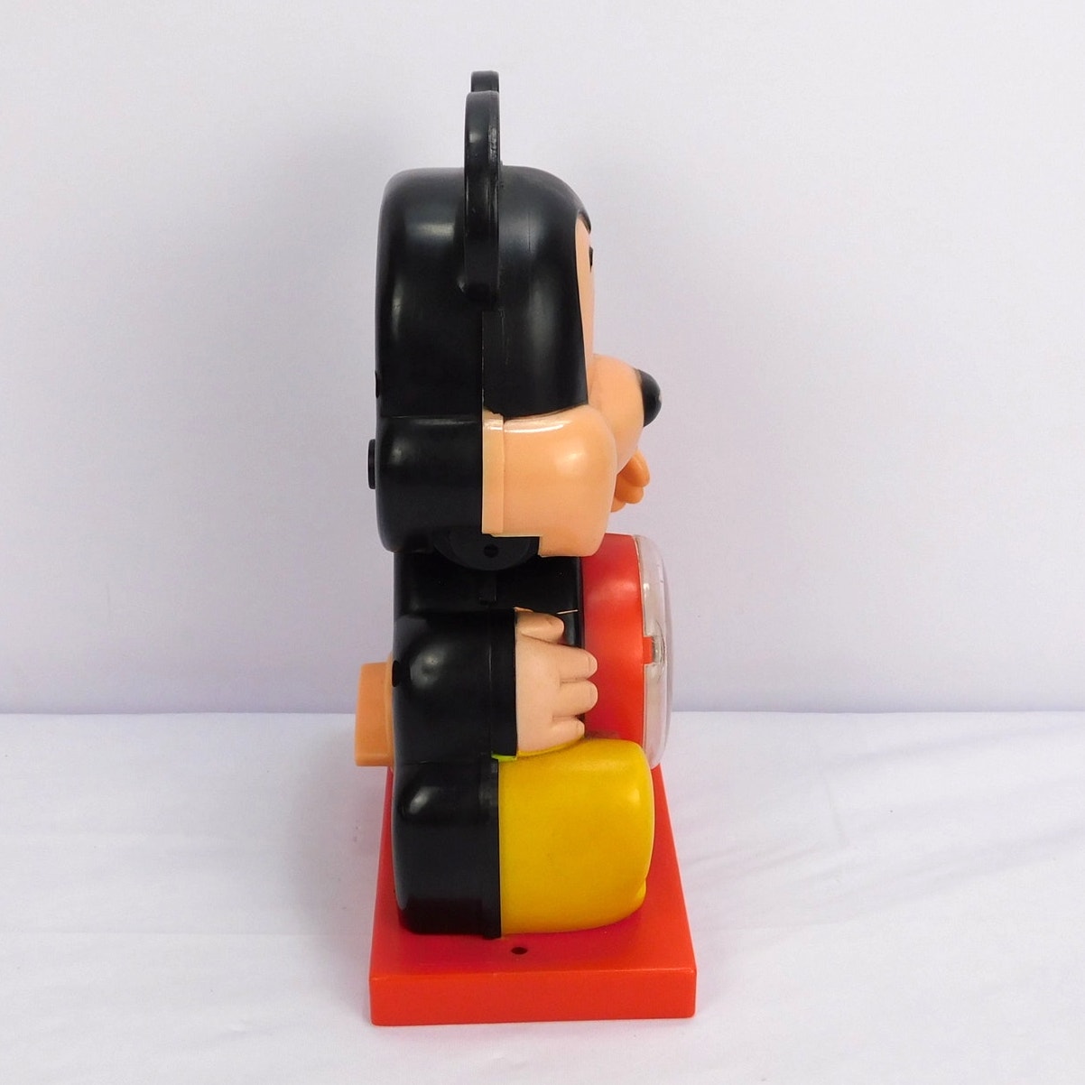 Vintage Illco Walt Disney Mickey Mouse Wind Up Clock Toy Non Working For Display