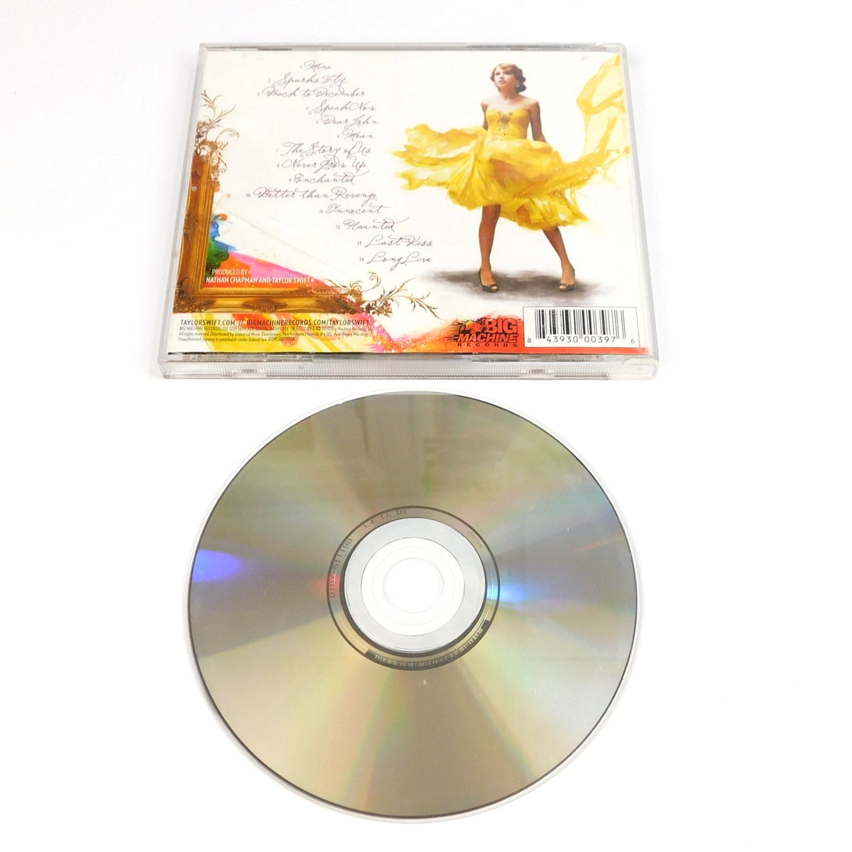 Taylor Swift Speak Now CD 2010 Tested Big Machine Original 14 Track BTMSR0300A