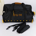 Vintage 90s B.U.M. Equipment Black Duffel Gym Travel Bag Shoulder Strap Black