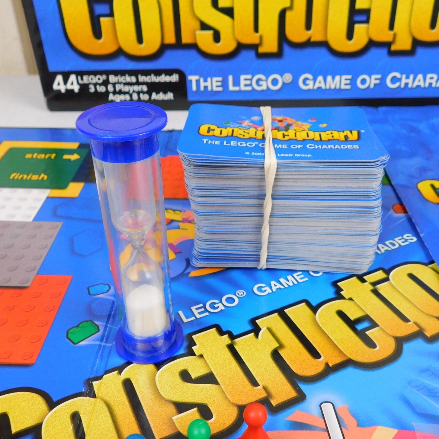 Lego Constructionary Charades Board Game 2003 Complete In Box Roseart 08539