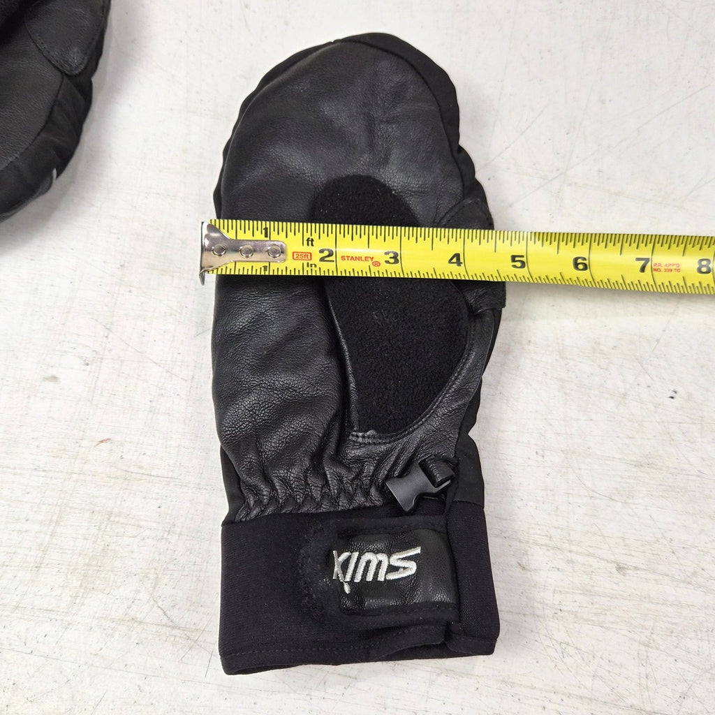 Swix Aqua Vent Ski Gloves Mittens Size Adult M Black Zipper Fleece Lined
