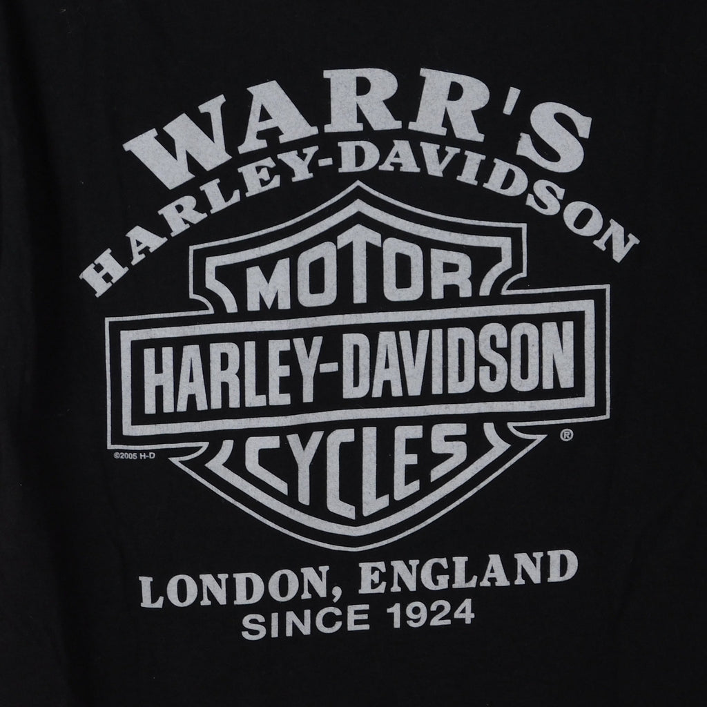 Harley Davidson Bad To The Bone Warr's London Pocket Tee - Size M